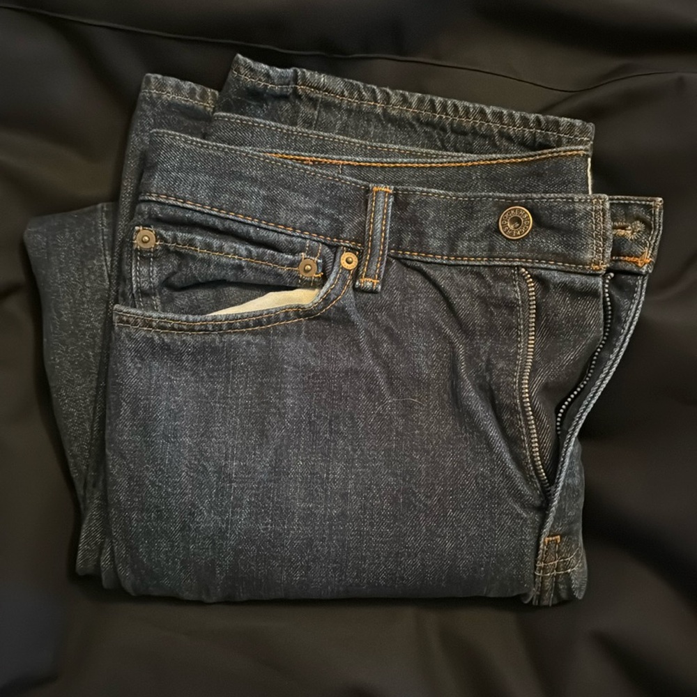 Dark blue jeans